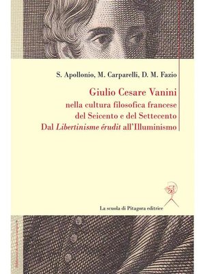 cover image of Giulio Cesare Vanini nella cultura filosofica francese del Seicento e del Settecento